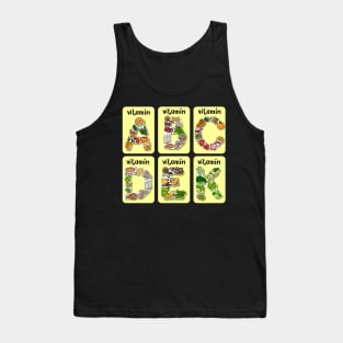 Vitamin letter illustration Tank Top